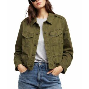 cabi Evans Army Green Utility Jackedt